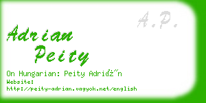 adrian peity business card